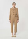 Virginia Jacket beige cotton garbardine Miel TARA JARMON CH
