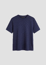 Tarapearl T-shirt midnight blue cotton embroidered with beads Night TARA JARMON CH