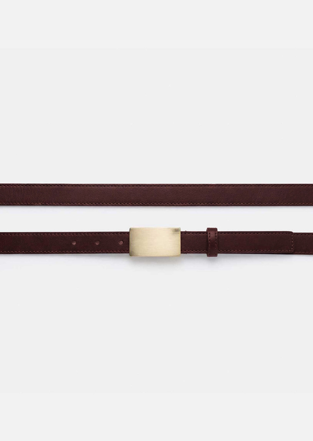Lison Belt thin fig with rectangular loop Fig TARA JARMON CH