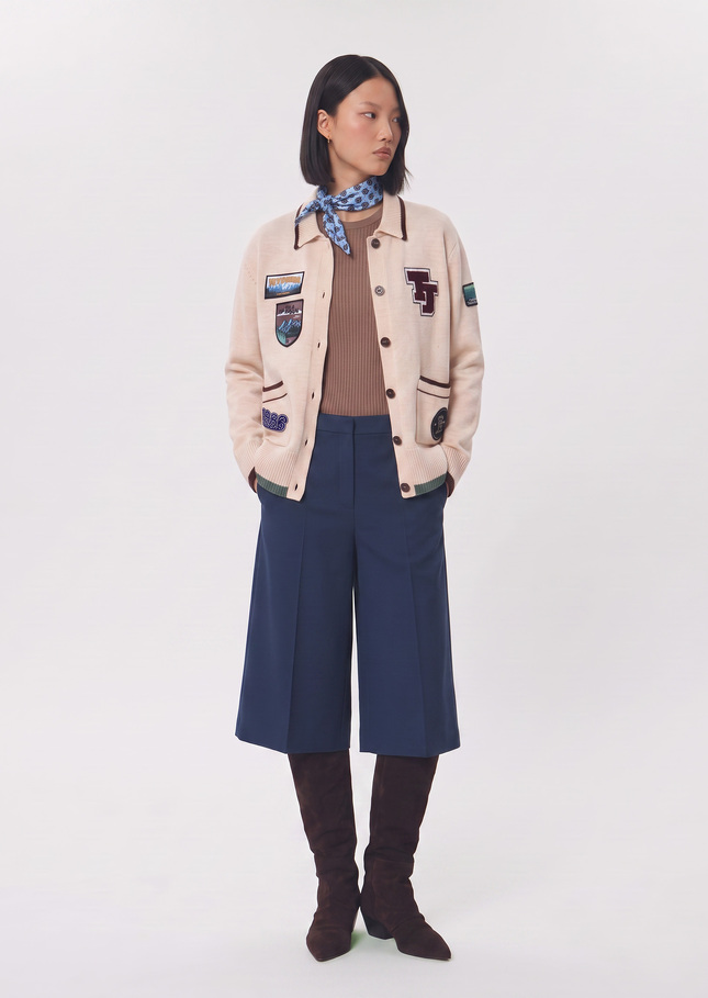 Giuseppe vest ecru embroidered with pockets Off-white TARA JARMON CH