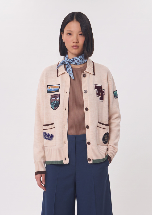 Giuseppe vest ecru embroidered with pockets Off-white TARA JARMON CH