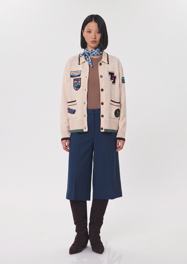 Giuseppe vest ecru embroidered with pockets Off-white TARA JARMON CH