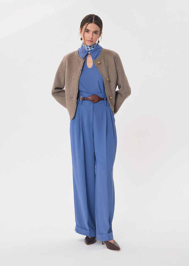 Pia Pants flowing blue belted Denim TARA JARMON CH