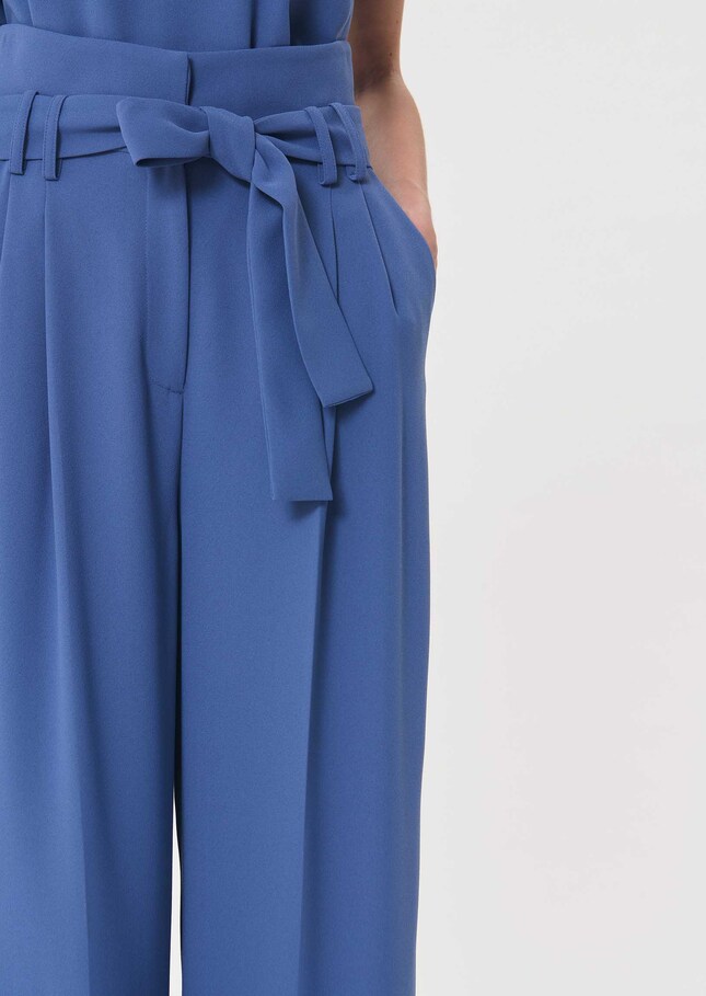 Pia Pants flowing blue belted Denim TARA JARMON CH
