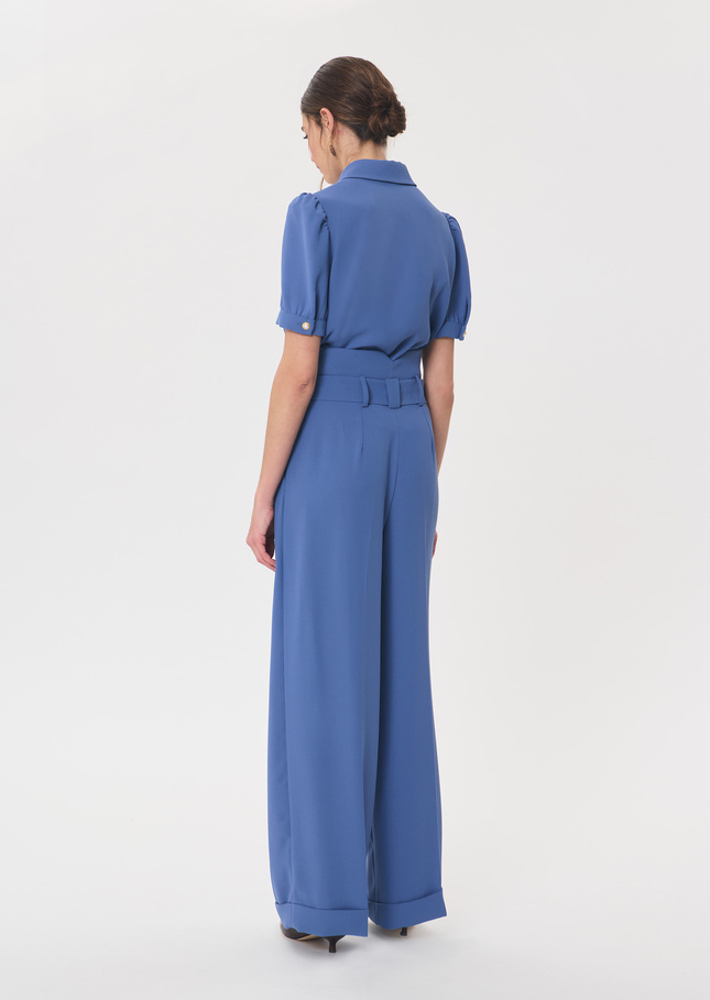 Pia Pants flowing blue belted Denim TARA JARMON CH