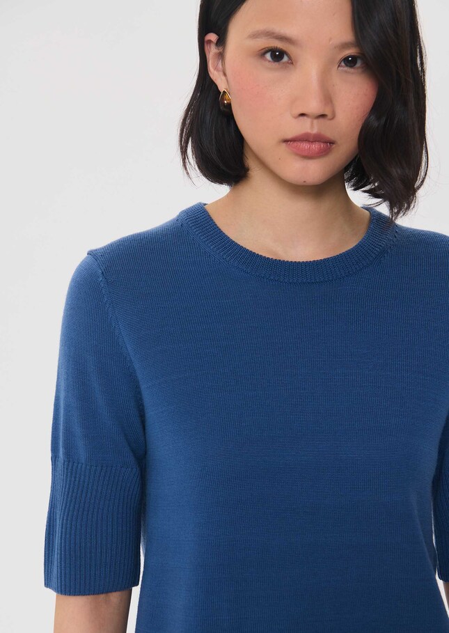 Paoline sweater blue short-sleeved Denim TARA JARMON CH