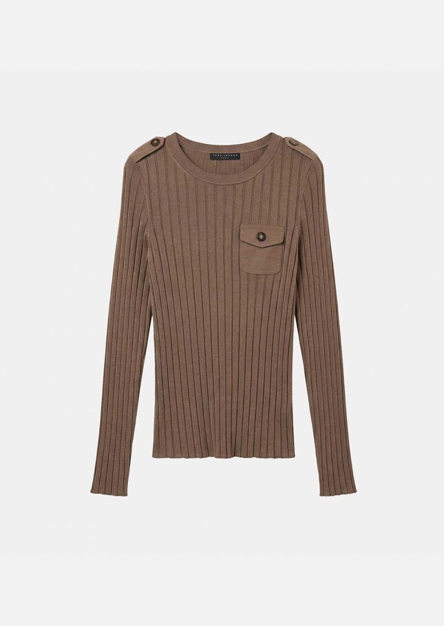 Prisca sweater caramel pockets Caramel TARA JARMON CH