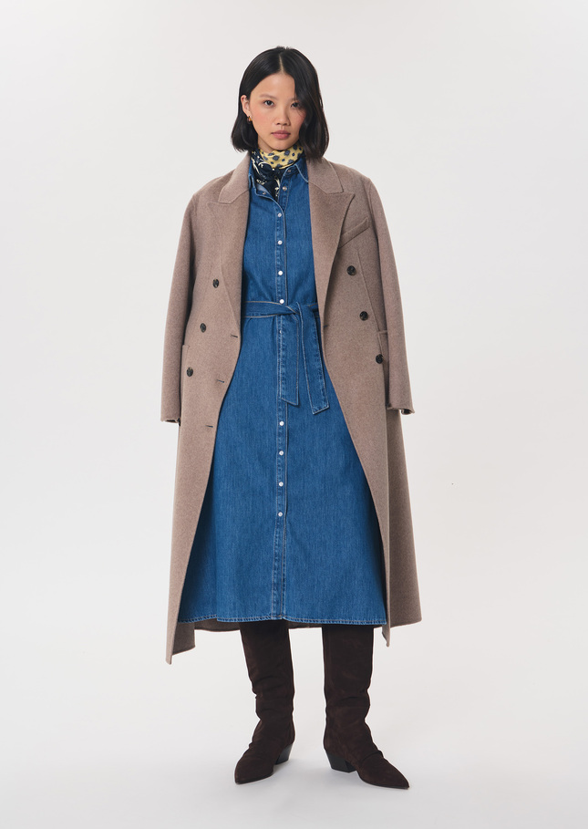 Rodeo Dress long blue denim dress with belt Denim TARA JARMON CH