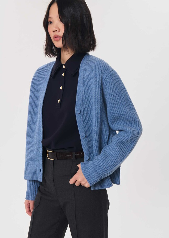 Top Tessy midnight blue with embroidered collar Night TARA JARMON CH
