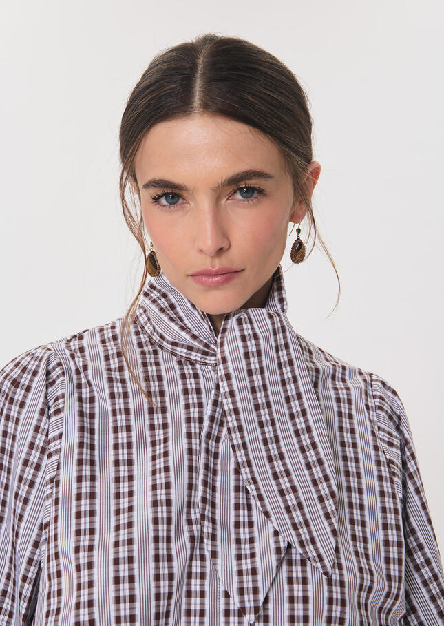 Calyce Shirt Tonka checkered lavallière Tonka TARA JARMON CH