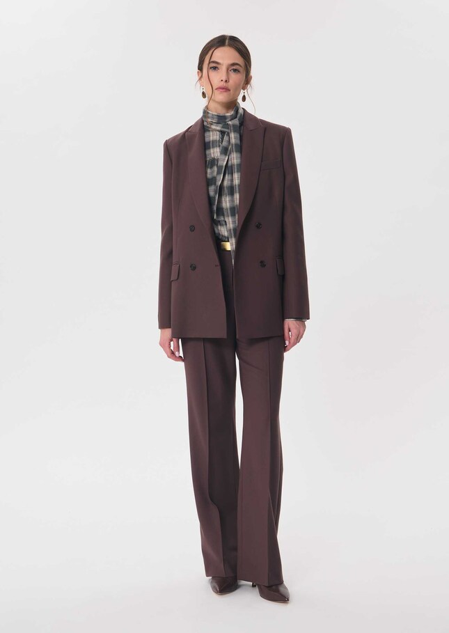 Vassili Jacket Double-breasted brown blazer Tonka TARA JARMON CH