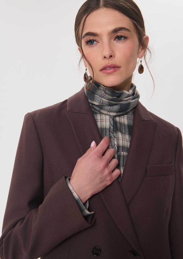 Vassili Jacket Double-breasted brown blazer Tonka TARA JARMON CH