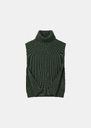 Angèle's Breastplate thyme in roll-neck knit Thym TARA JARMON CH