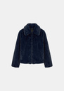 Beth Jacket midnight blue faux fur Night TARA JARMON CH