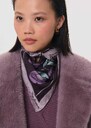 Elena scarf purple floral print square Fig TARA JARMON CH