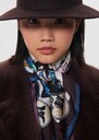 Erinna scarf printed square Off-white TARA JARMON CH