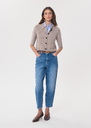 Genny Vest with contrasting collar Nut brown TARA JARMON CH