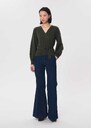 Gabbie Vest khaki with knotted ties Khaki TARA JARMON CH