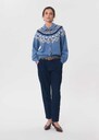 Giulietta vest blue with embroidered collar Blue TARA JARMON CH