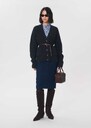 Jane Skirt midi in raw blue denim Brut TARA JARMON CH