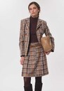 Jammie Skirt short pleated brown checkered dress Nut brown TARA JARMON CH