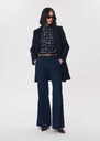 Martha Coat navy blue double-breasted belted Night TARA JARMON CH