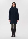 Maryline coat navy blue with patch pockets Night TARA JARMON CH