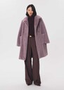 Maddison Coat double-breasted faux fur Purple, Tonka TARA JARMON CH