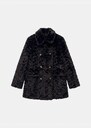 Mitchell Coat black double-breasted faux fur Black TARA JARMON CH