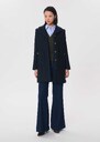 Morgane's Coat Double-breasted navy blue shirt with patch pockets Night TARA JARMON CH