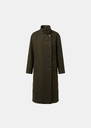 Michael Coat long khaki with a high collar Khaki TARA JARMON CH