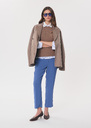 Polo Trousers fitted navy blue Denim TARA JARMON CH