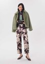 Patricio trousers beige and fig floral print dress Fig TARA JARMON CH