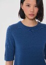 Paoline sweater blue short-sleeved Denim TARA JARMON CH
