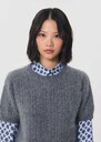 Pamela Sweater heather grey short-sleeved Gray grey TARA JARMON CH