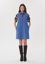 Riffi Dress short blue dress with contrasting collar Denim TARA JARMON CH