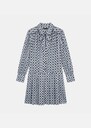Ravella Dress short blue printed lavallière Cloud TARA JARMON CH
