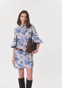 Roselia dress short blue floral print Off-white TARA JARMON CH