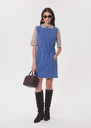 Riou Dress sleeveless belted denim Denim TARA JARMON CH