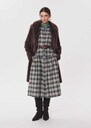 Retro Dress midi dress in khaki and beige checks Khaki TARA JARMON CH
