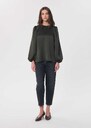 Top Tomina flowing khaki long-sleeved Khaki TARA JARMON CH