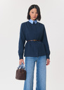 Veronica Jacket right navy blue Denim TARA JARMON CH