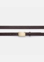Lison Belt thin brown rectangular loop Tonka TARA JARMON CH