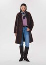 Maddison Coat double-breasted faux fur Purple, Tonka TARA JARMON CH