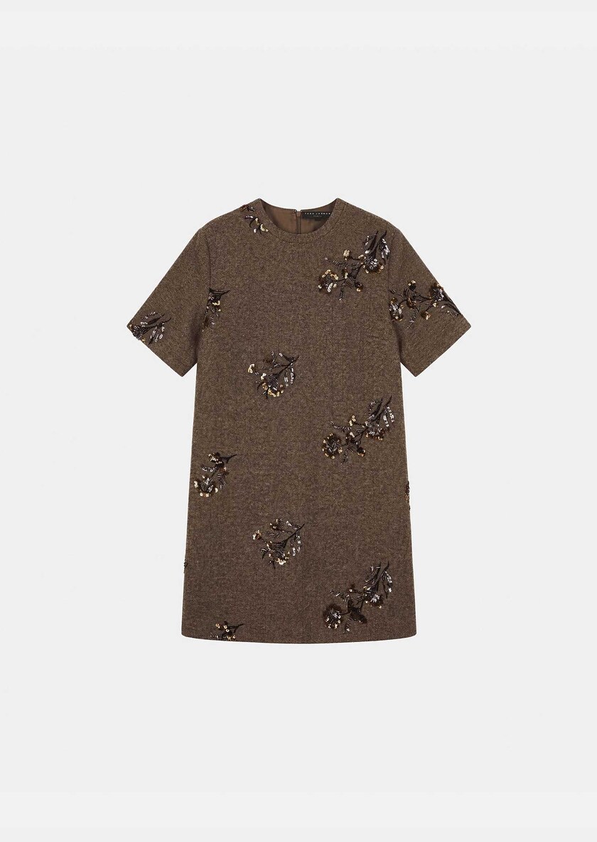 Romia dress short caramel short-sleeved Caramel TARA JARMON CH