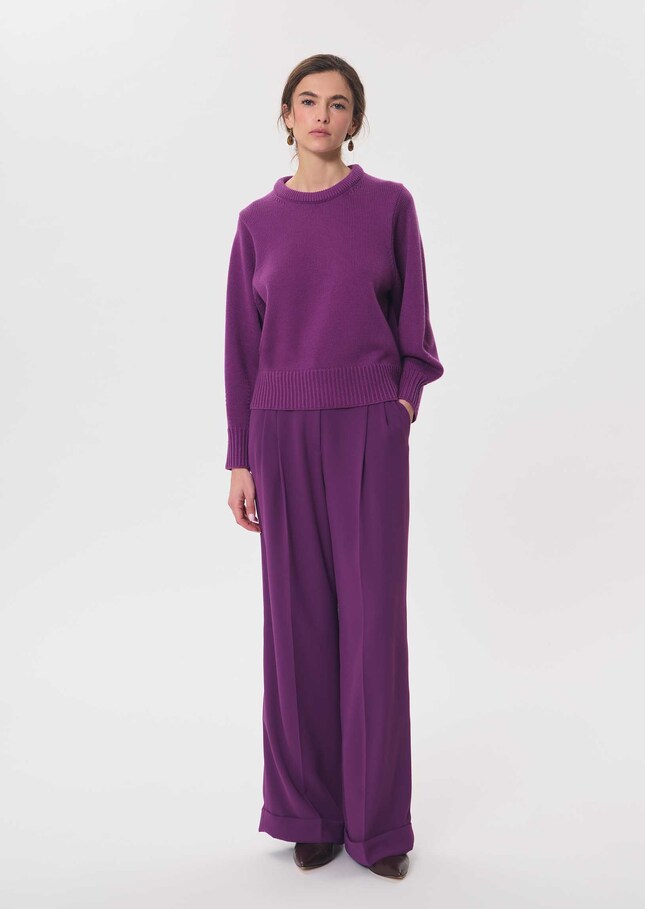 Polyn sweater ripe balloon-sleeved Mûre TARA JARMON CH