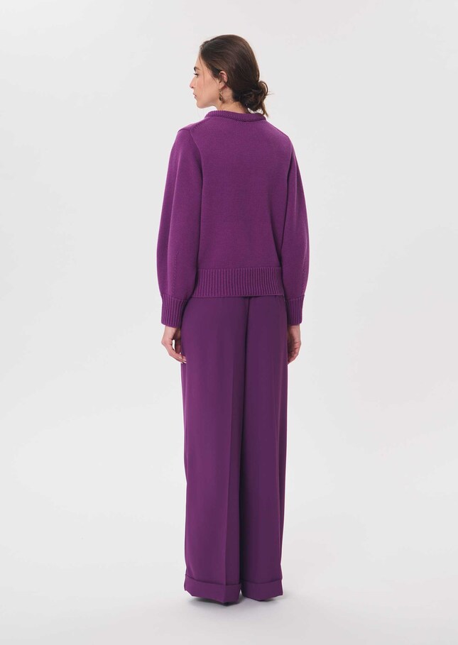 Polyn sweater ripe balloon-sleeved Mûre TARA JARMON CH