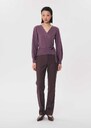 Gabbie Vest lilac wrap cardigan with tie Pourpre TARA JARMON CH