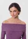 Philippine sweater purple boat neck Pourpre TARA JARMON CH