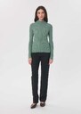Prudie Pull Ribbed stand-up collar Céladon TARA JARMON CH